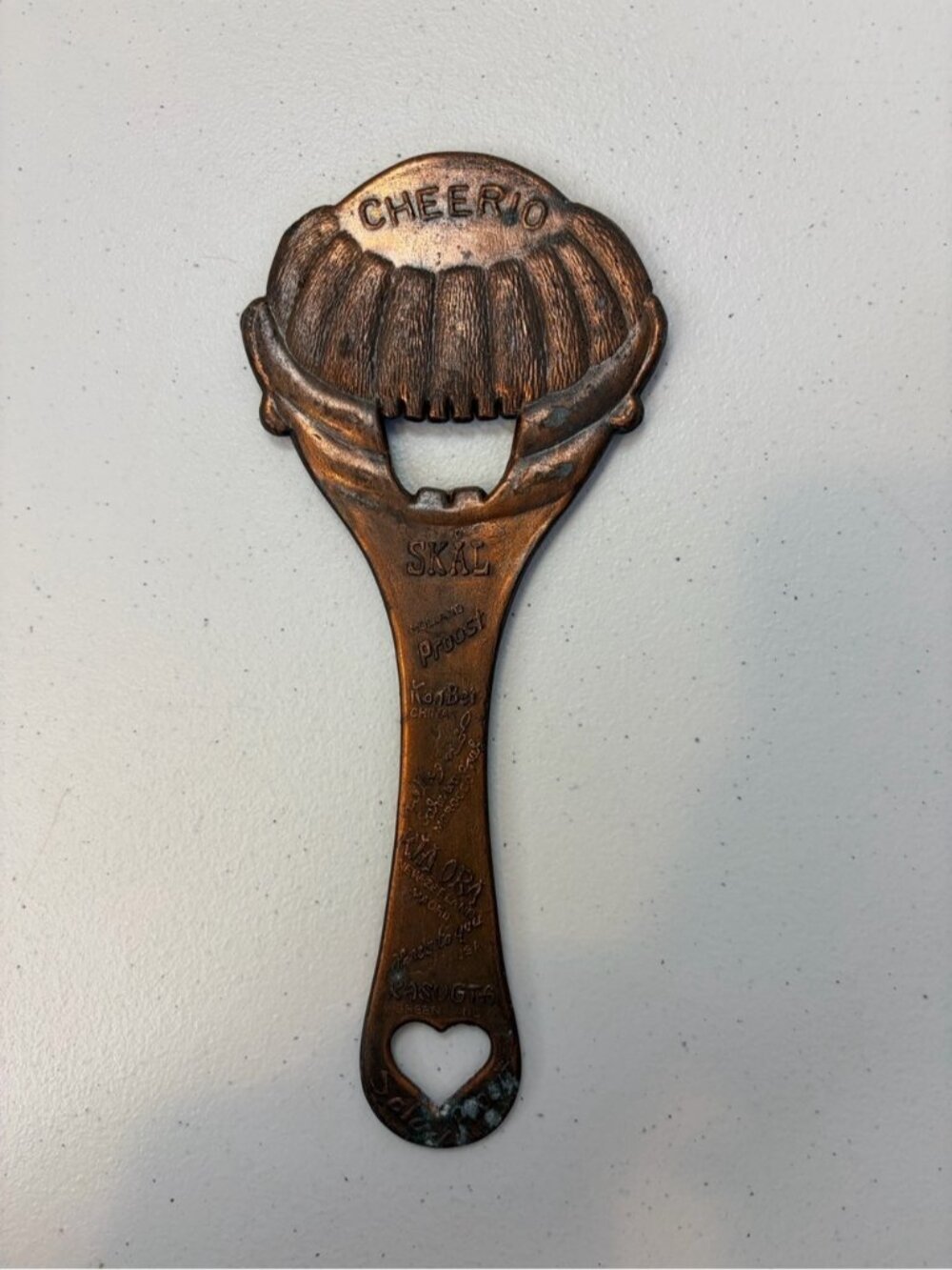 Vintage Cheerio European Bottle Opener Antique Clown Face Scandinavian Bar Decor - Picture 5 of 7